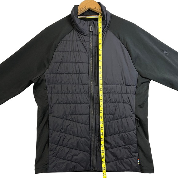 Smartwool Hybrid Jacket Mens Large Black Merino Wool Blend Insulated - Picture 10 of 10